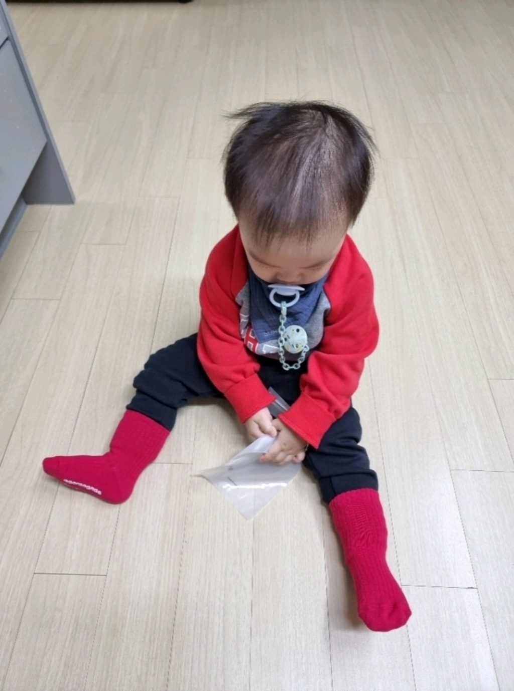 RN 아동용 베베 골지 무지 양말 12켤레