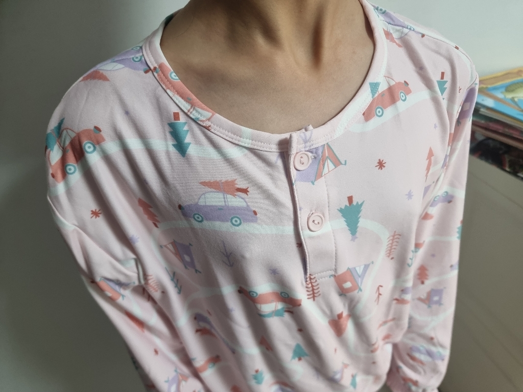 리트리 아동 폴리스판 기모 헨리넥 파자마 CA1