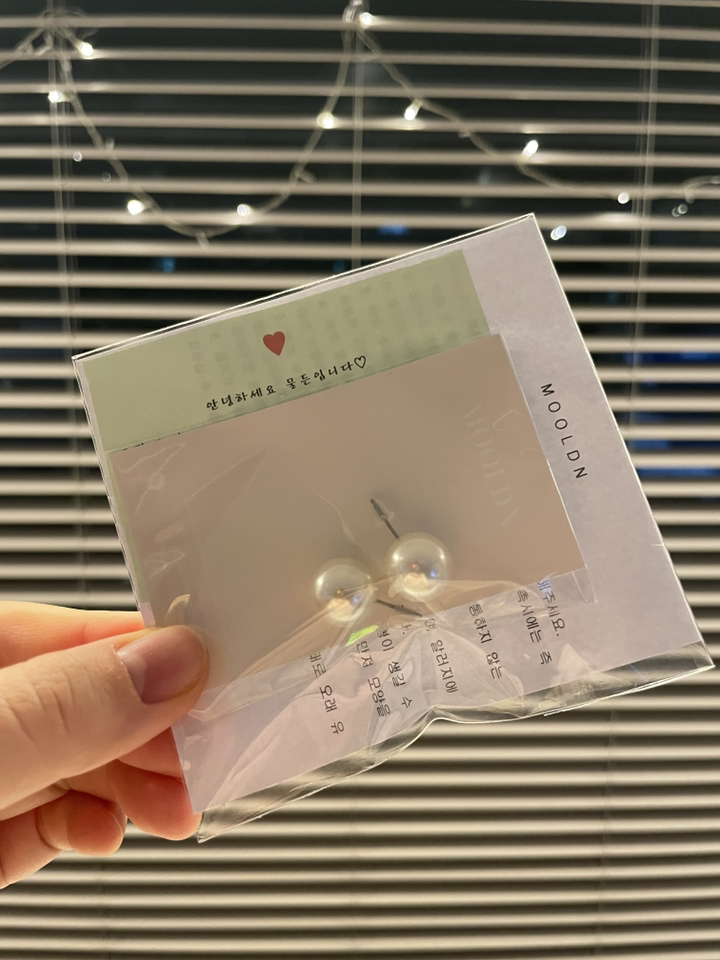 OODN 화이트펄 왕 진주 귀걸이 한복 악세사리