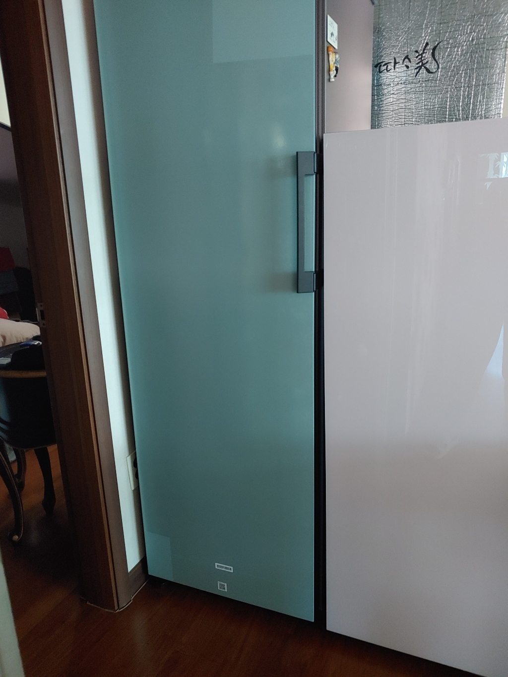 삼성 비스포크 김치플러스 1도어 김치냉장고 코타모닝블루 RQ32A76023B