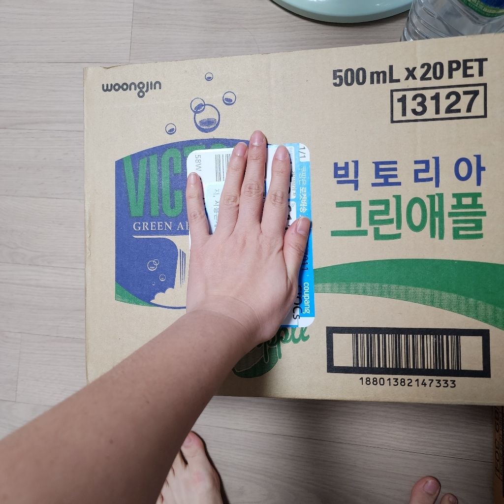 웅진 빅토리아 그린애플 탄산음료