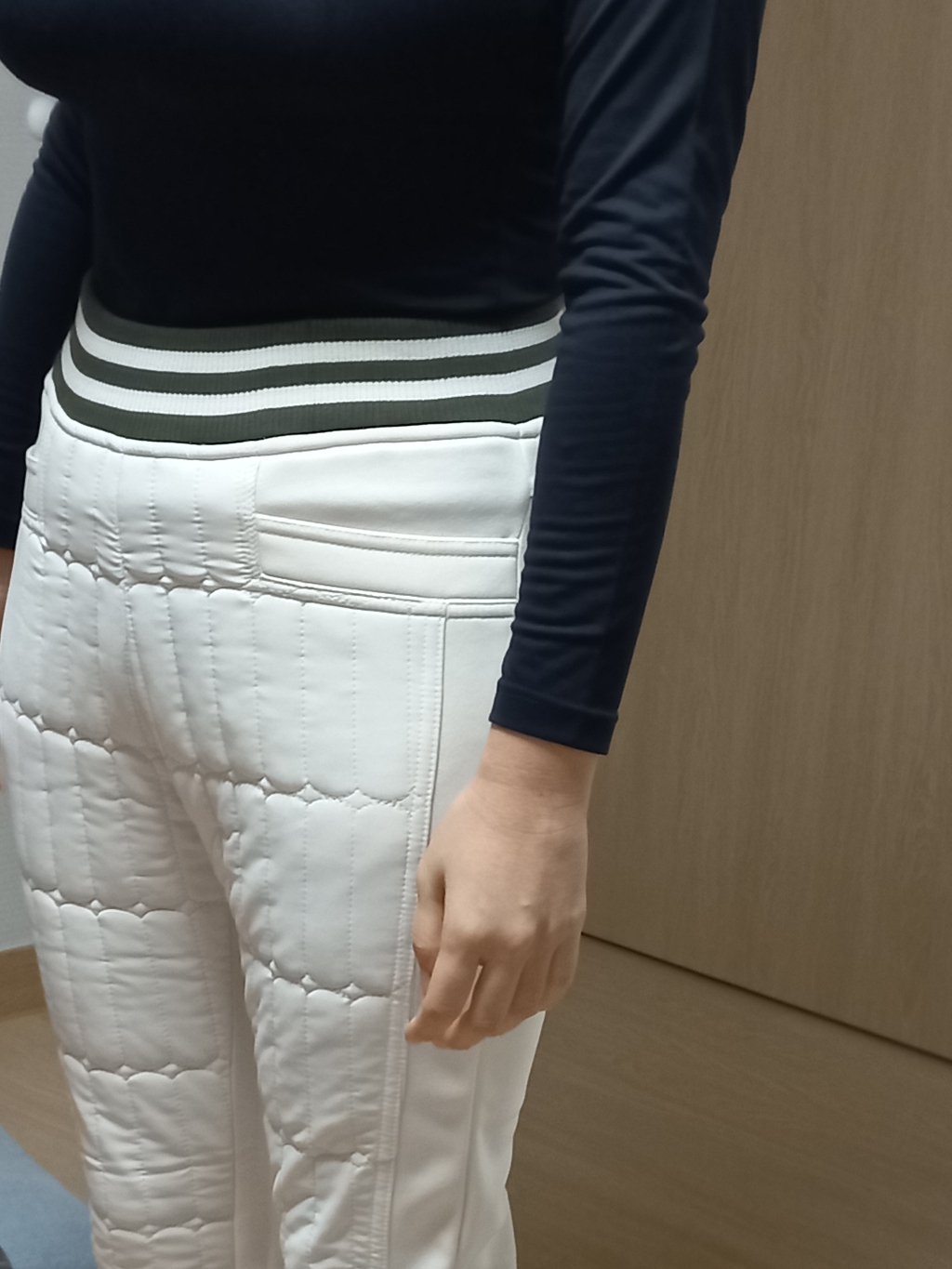 아크나인 여성 골프 스판 슬림 패딩 팬츠 밴딩 55-99 빅사이즈 기모안감 여자 골프바지 골프웨어