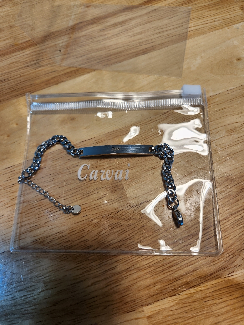 써지컬스틸 CAWAI 이니셜 각인팔찌 단체팔찌 우정 커플팔찌