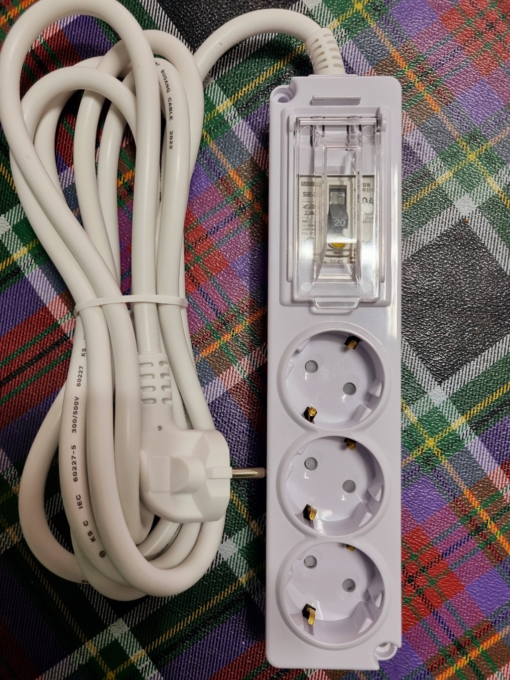 에코파워탭 고용량 누전차단용 3구 멀티탭