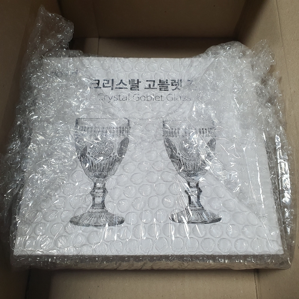 크리스탈 고블렛잔 와인잔 홈카페 에이드 글라스 카페컵 유리잔