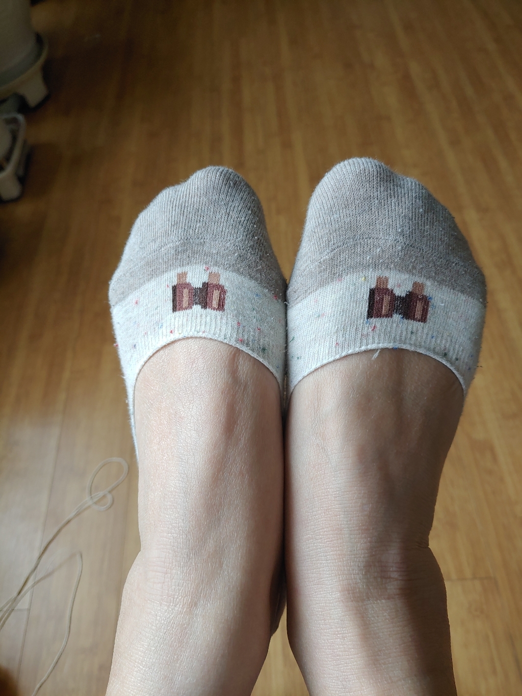 시너싹스 여성용 아기자기한 더블밴드 달콤아이스 덧신 안벗겨지는 양말 8켤레