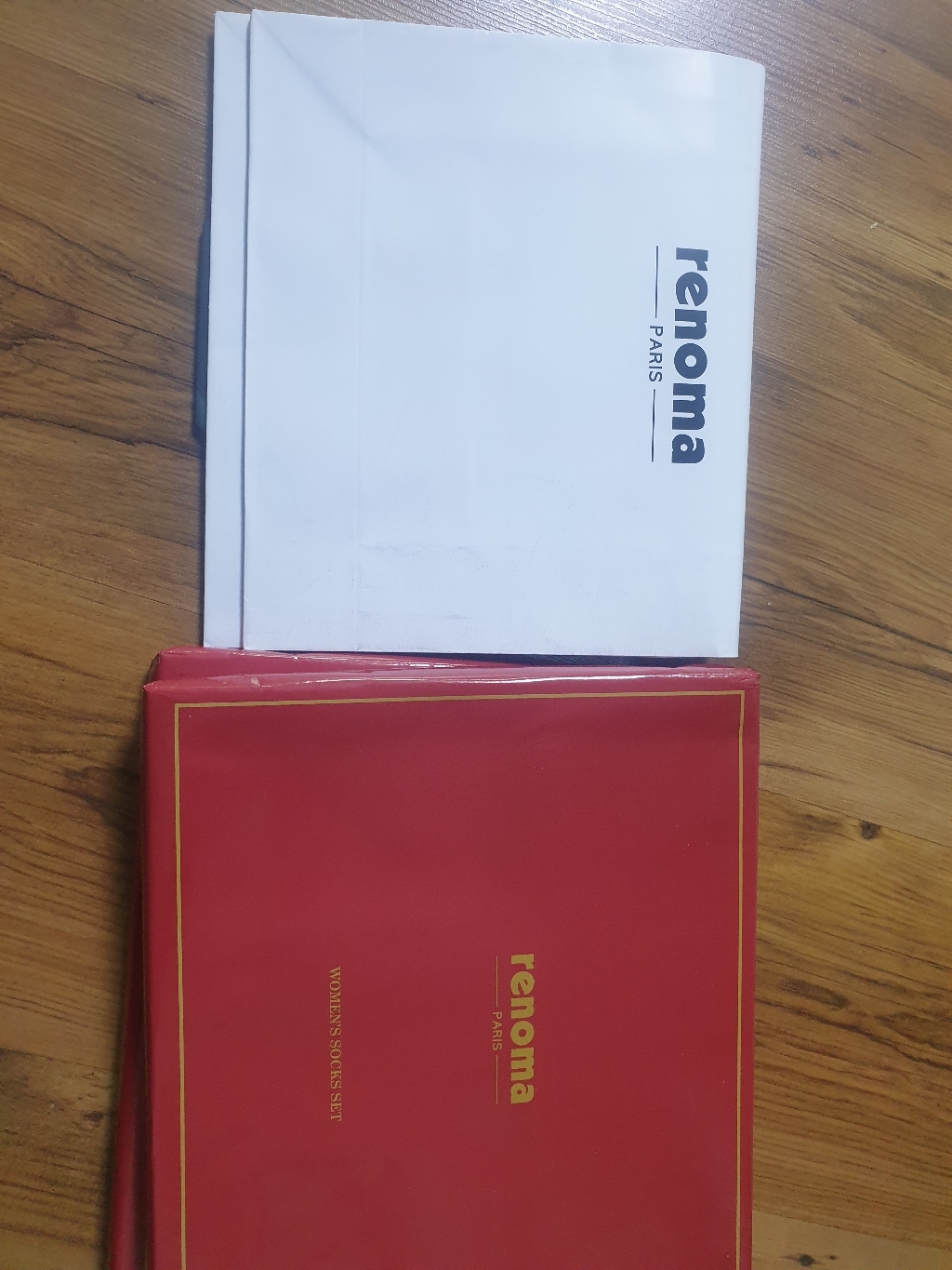 레노마 여성용 리본 양말 3족 선물 2세트 쇼핑백