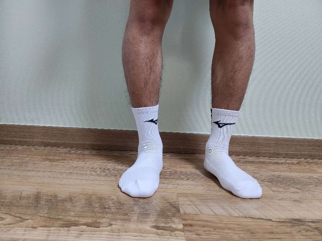 미즈노 플레이 더블 쿠션 미드 스포츠 양말 5족