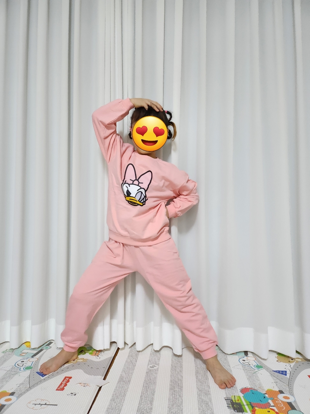 디즈니 아동용 데이지 윙크 맨투맨 상하복