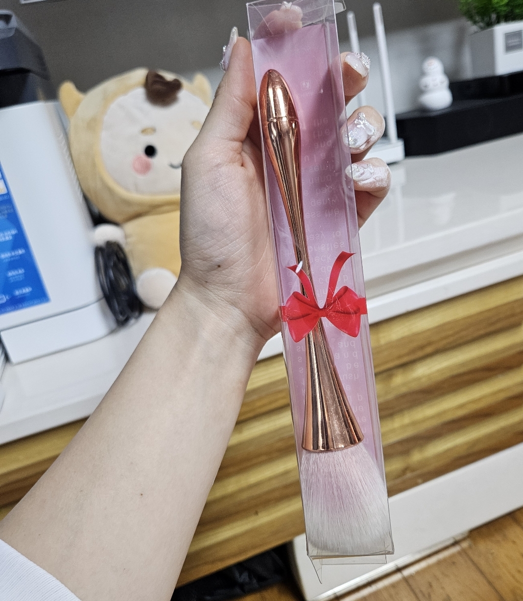 네일은 재료빨 네일 더스트 브러쉬, 1개, 로즈골드