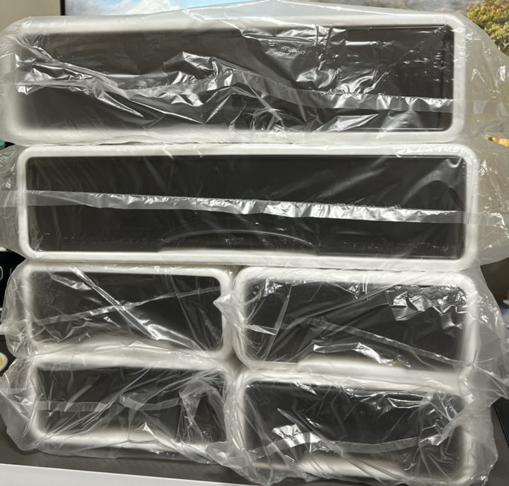 마켓플랜 세레니티 투명 수납함, 화이트, 34cm, 6개