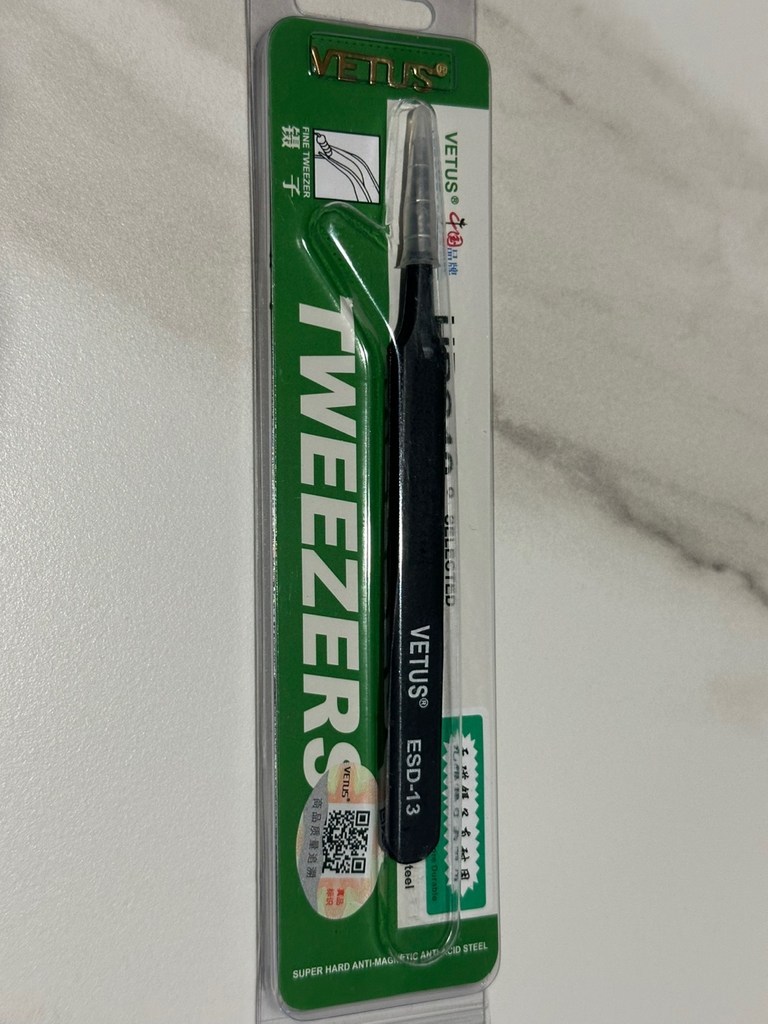 VETUS 핀셋 ESD-13, 혼합색상, 1개