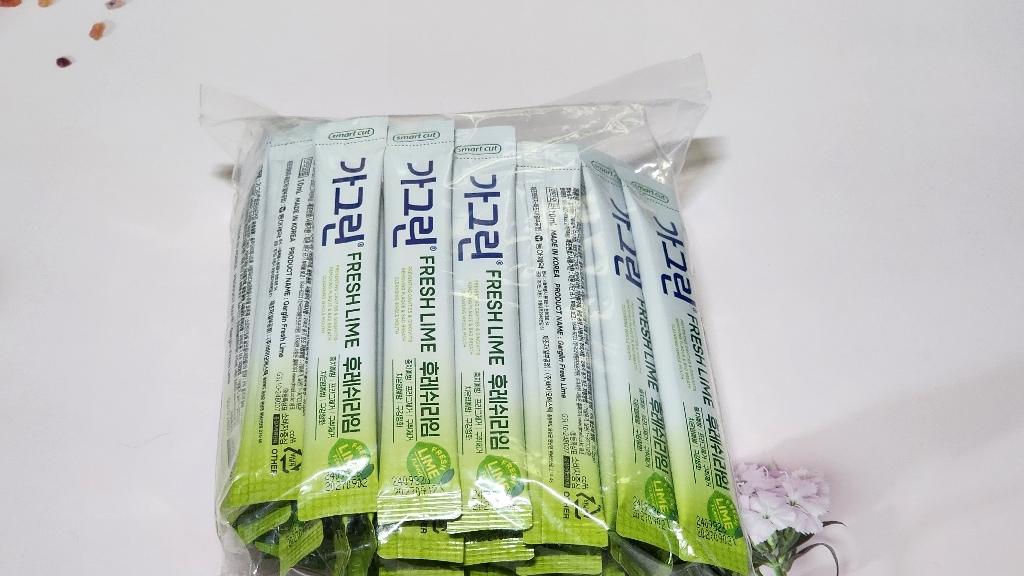 가그린 상쾌한 라임향 일회용 스틱 구강세정제, 10ml, 50개