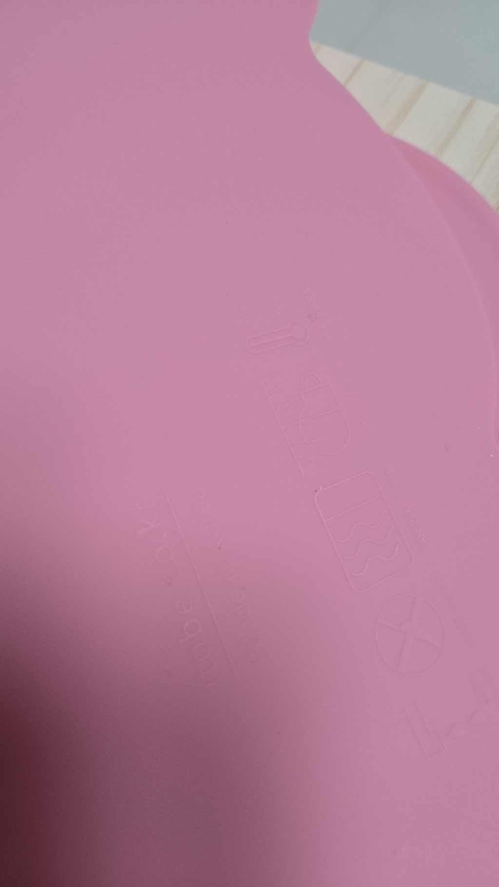 에이드엘 슬림 코튼 실리콘 테이블매트, 크림핑크, 가로 388mm x 세로 267mm x 두께 1.8mm, 1개