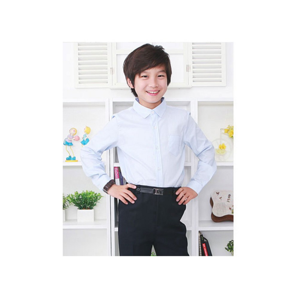 우리 아이 스타일을 완성하는 잭키드 제이스판 긴팔 남방, 산뜻한 스카이 컬러로 특별함을 더하세요!