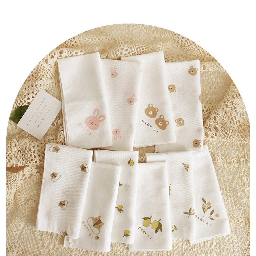 무형광 순면으로 아기 피부를 안전하게, 베이비앤아이 손수건 30p