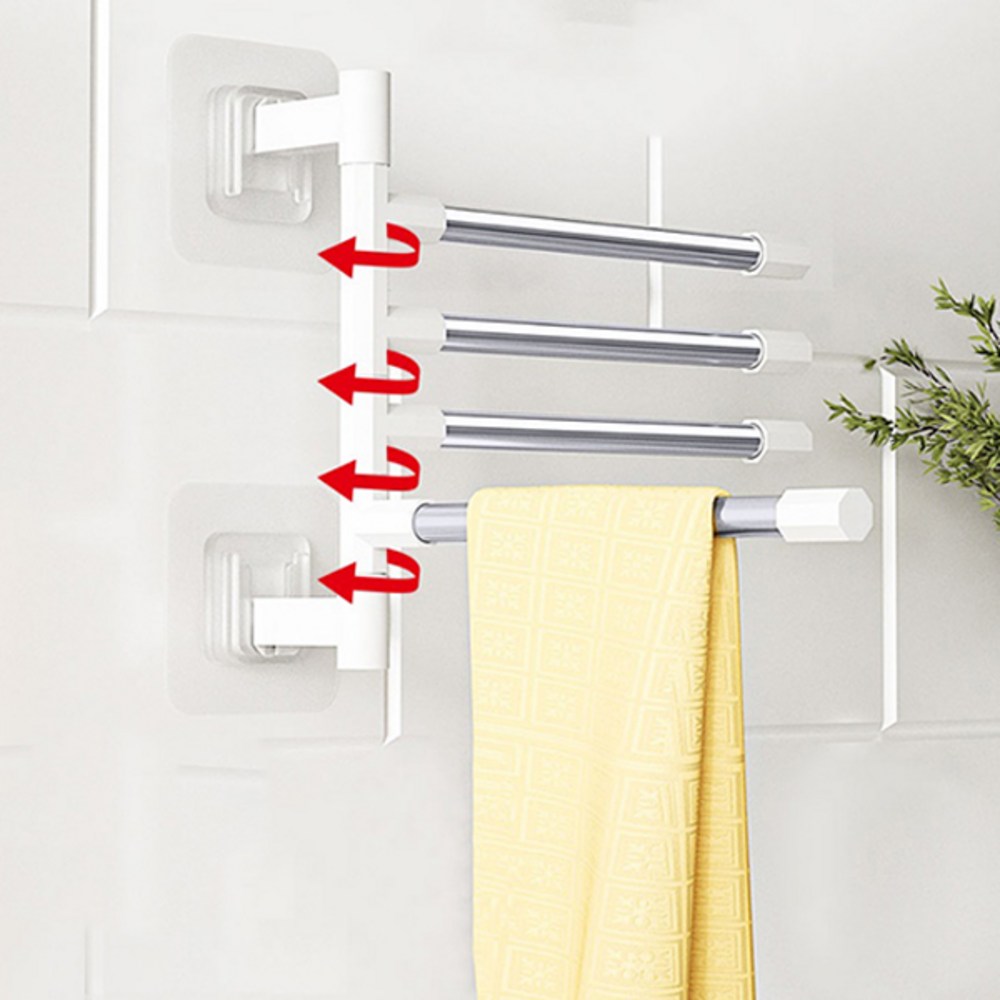 좁은 주방, 위생적인 행주 관리, 생활공식 회전식 4단 행주걸이로 한 번에 해결!