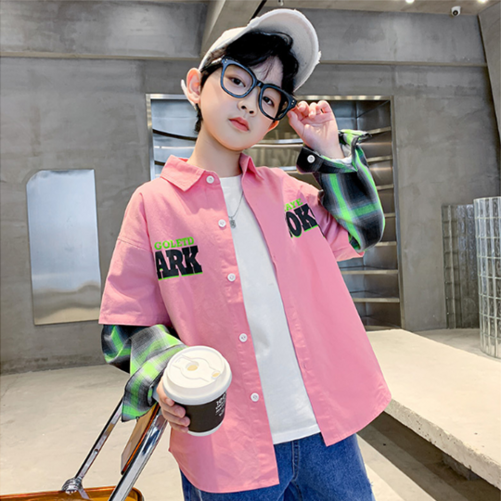 우리 아이 스타일을 완성하는 마법, 오렌지다몸 남아용 체크 레이어 남방!