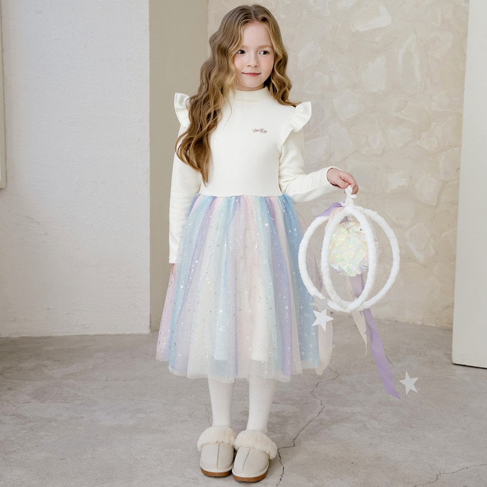 앤디애플 여아용 무지개 요정 왕기모 샤 원피스 리뷰 유아원피스