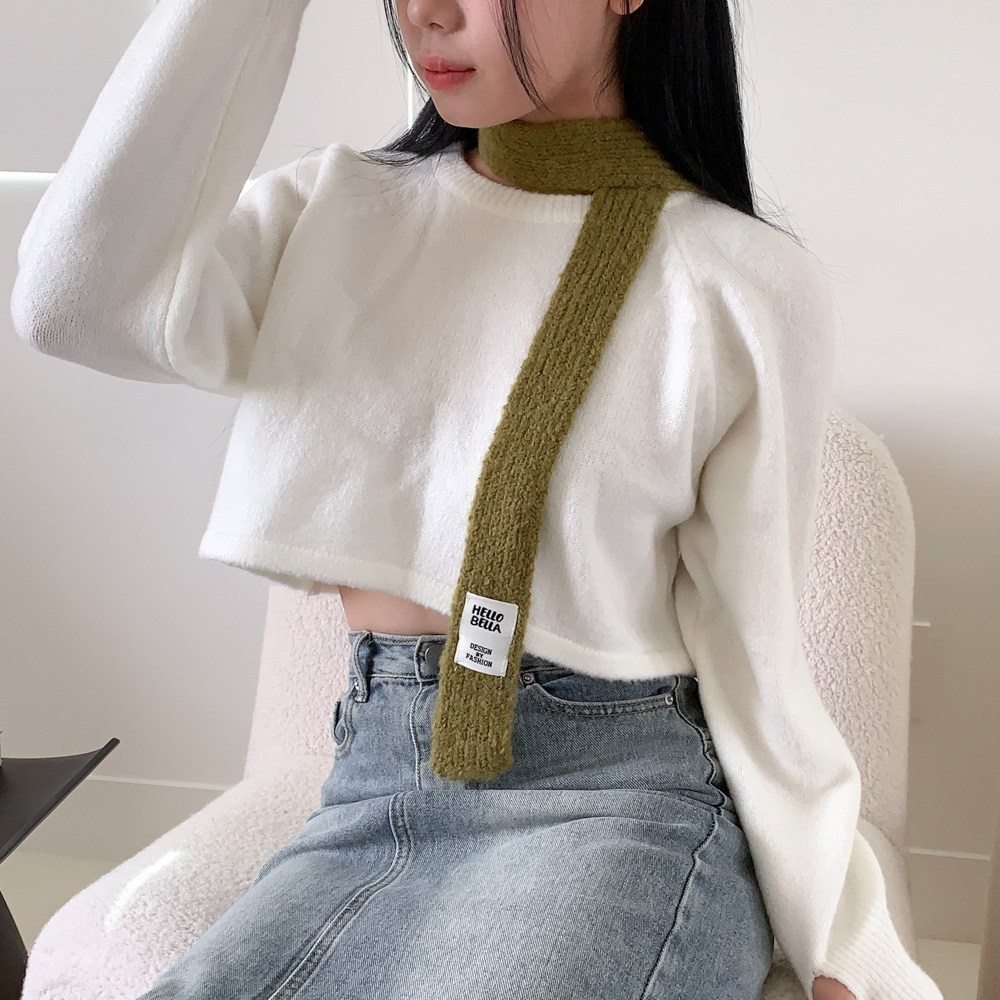 당신의 가을, 겨울을 따뜻하게 물들일 벨라 패치 니트 머플러