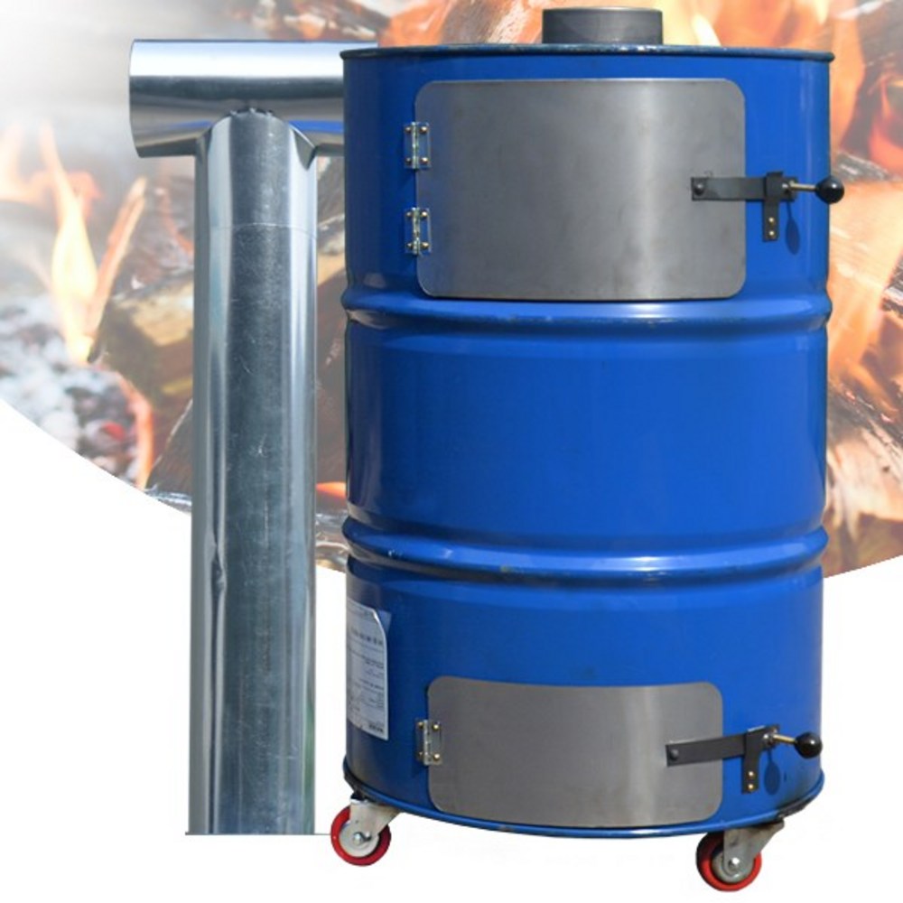 DS산업 이동식 바퀴 드럼 소각 난로: 간편함과 따뜻함을 동시에!