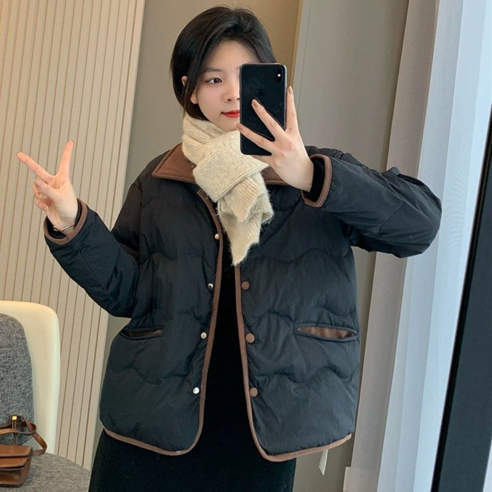 치유쿠 코듀로이 터틀넥 패딩 코트, 겨울 스타일 완성!