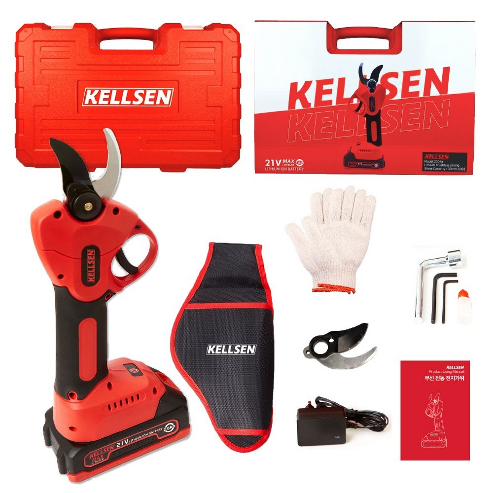 KELLSEN 충전 전동 전지가위 30MM: 원예의 혁신을 경험하다 전동전지가위 KELLSEN 충전 전동 전지가위 30MM: 원예의 혁신을 경험하다 전동전지가위