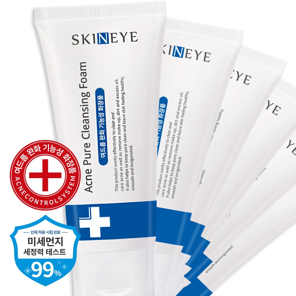 스킨아이 아크네 퓨어 클렌징 폼, 120ml, 3개