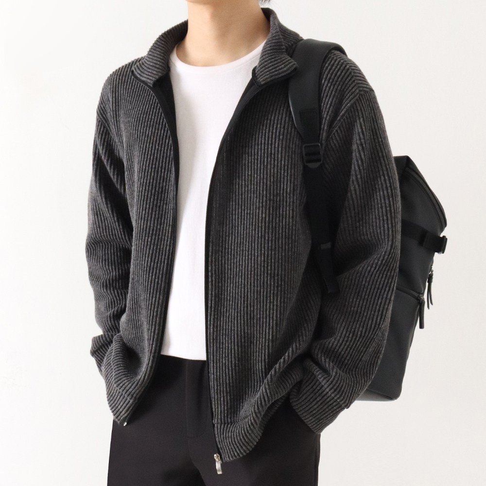 로컨 골지 차이나 니트 집업 가디건으로 가을 스타일 완성!