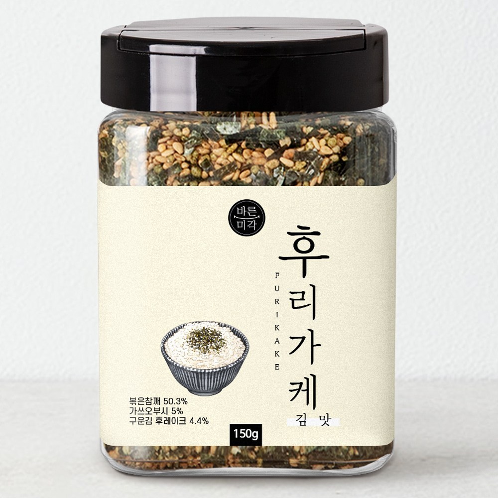 맛있는 후리가케 밥가루 주먹밥 김맛 병타입, 150g, 김맛 후리가케 15..., 1개