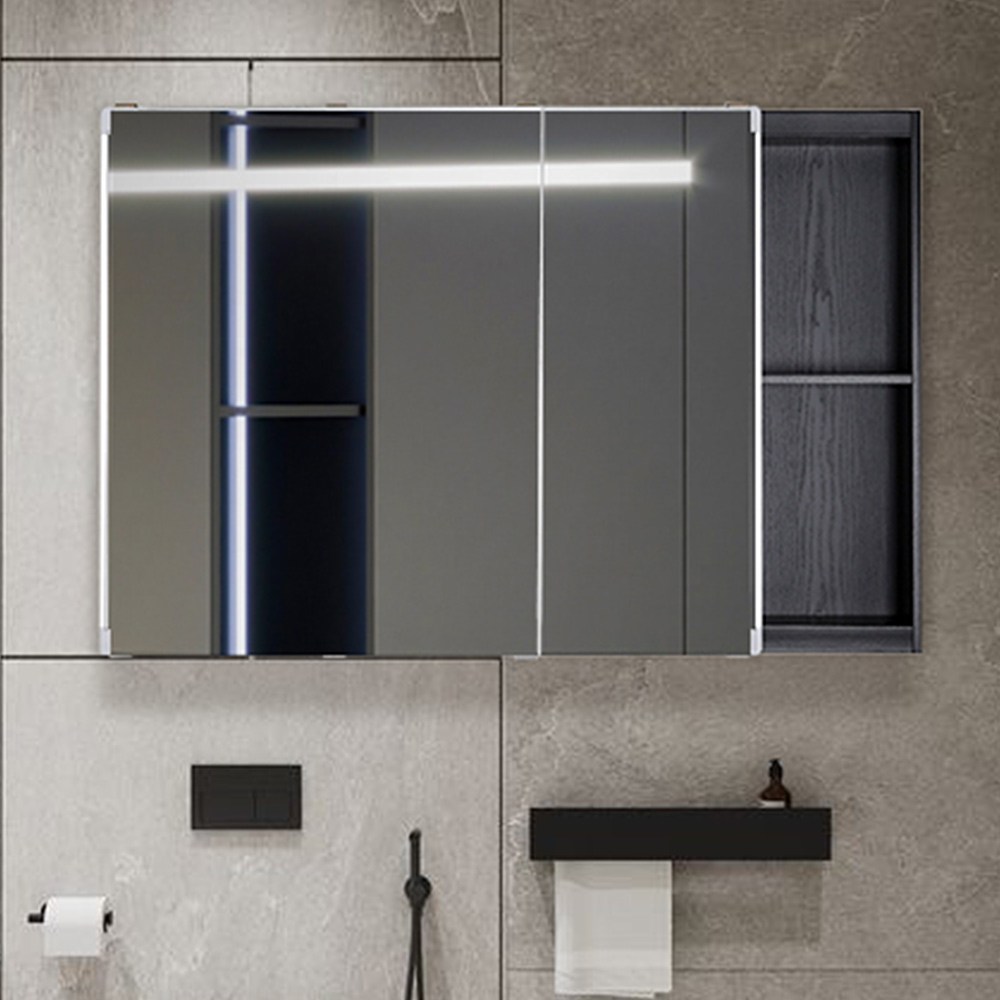 욕실 공간 효율성 극대화: 욕실 댐퍼 슬라이드장 거울 수납장