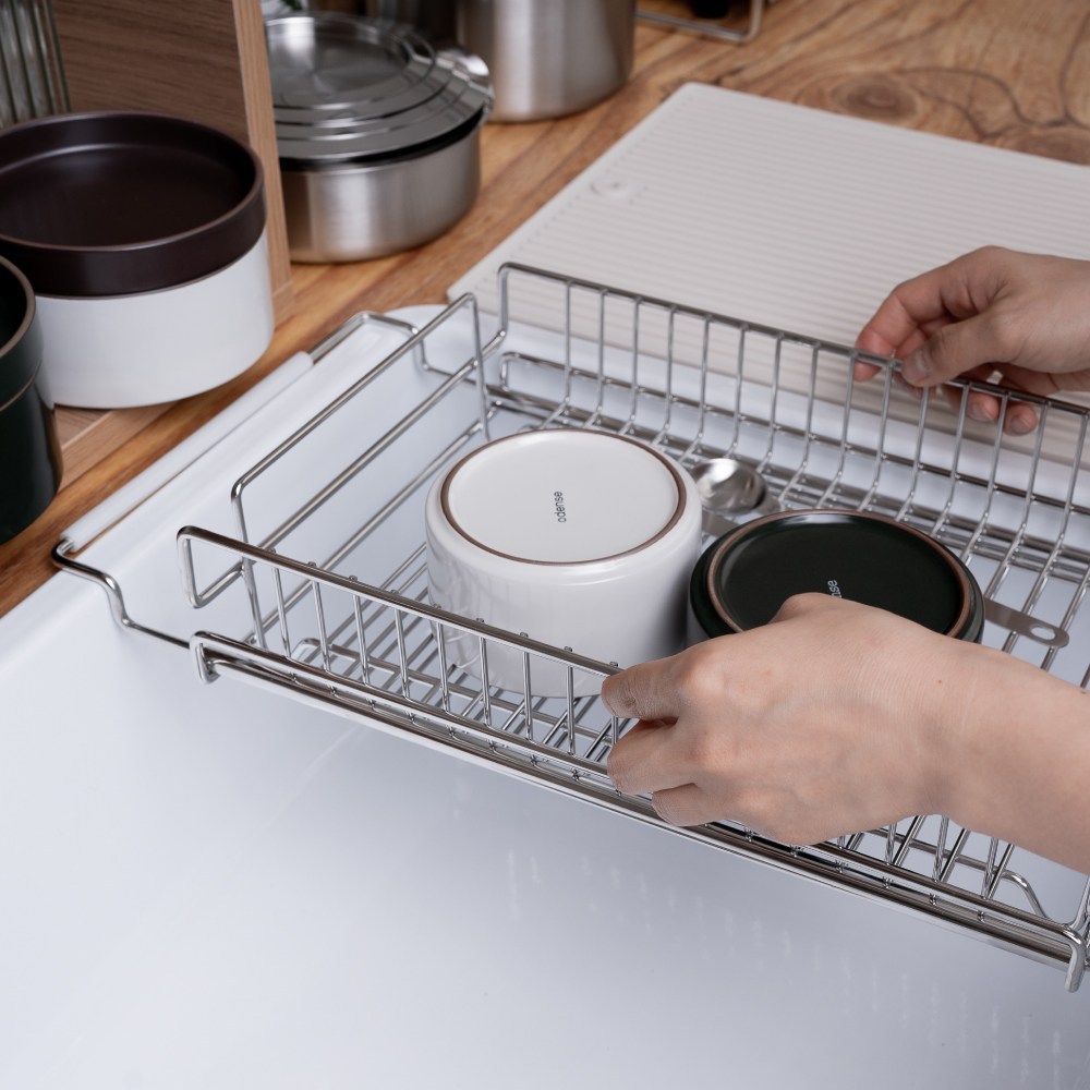 JVR 올스텐 2 in 1 슬라이드 식기건조대로 주방에 혁명을!