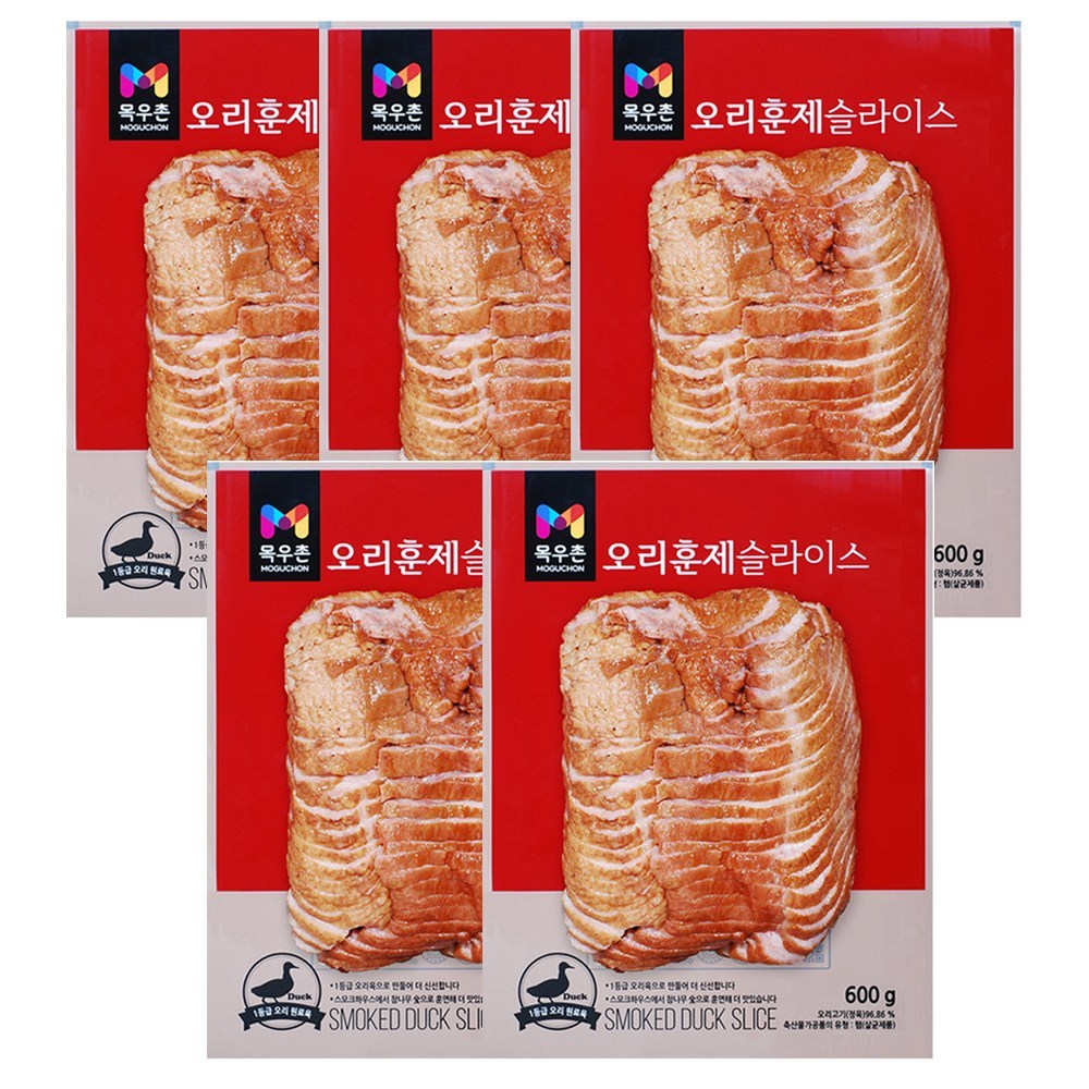 목우촌 훈제 오리 슬라이스 600g 고기, 4개