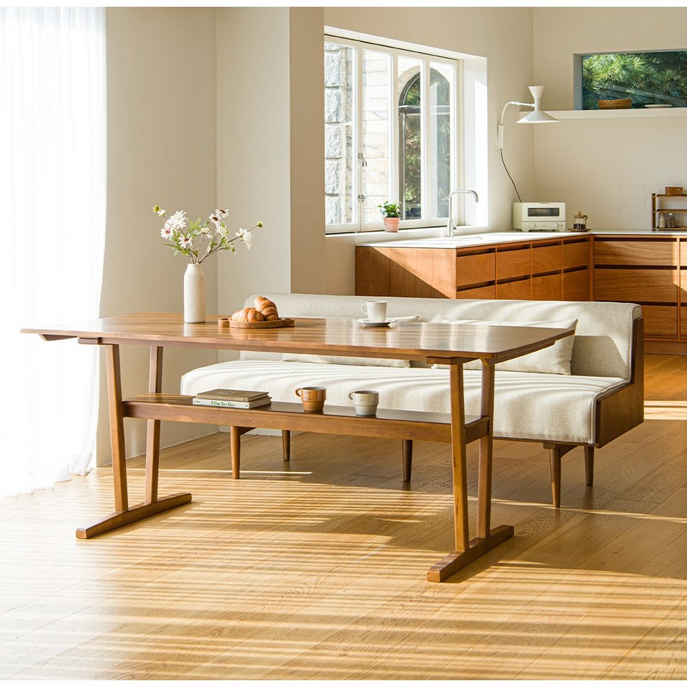 편안함, 내구성, 스타일의 만남: 레트로하우스 미네 3인 원목 패브릭 소파 1800