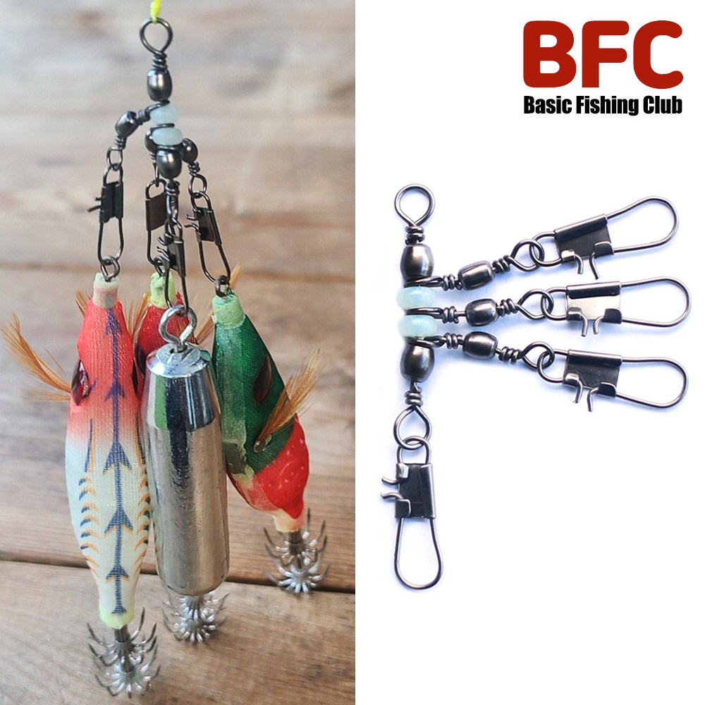 밤바다를 수놓는 빛, 비에프씨 문어 3단 도래 축광 타코 스냅 도래 8호: 낚시의 새로운 지평을 열다 문어채비