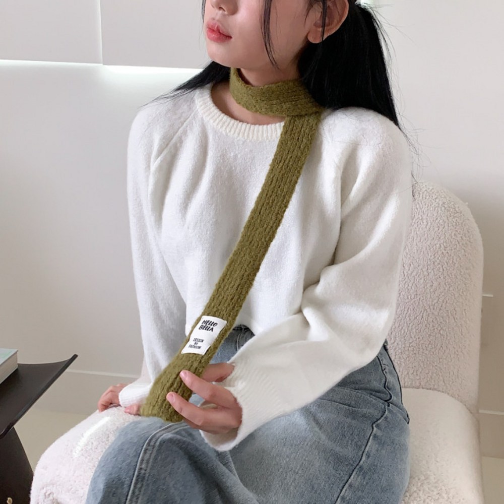 당신의 가을, 겨울을 따뜻하게 물들일 벨라 패치 니트 머플러