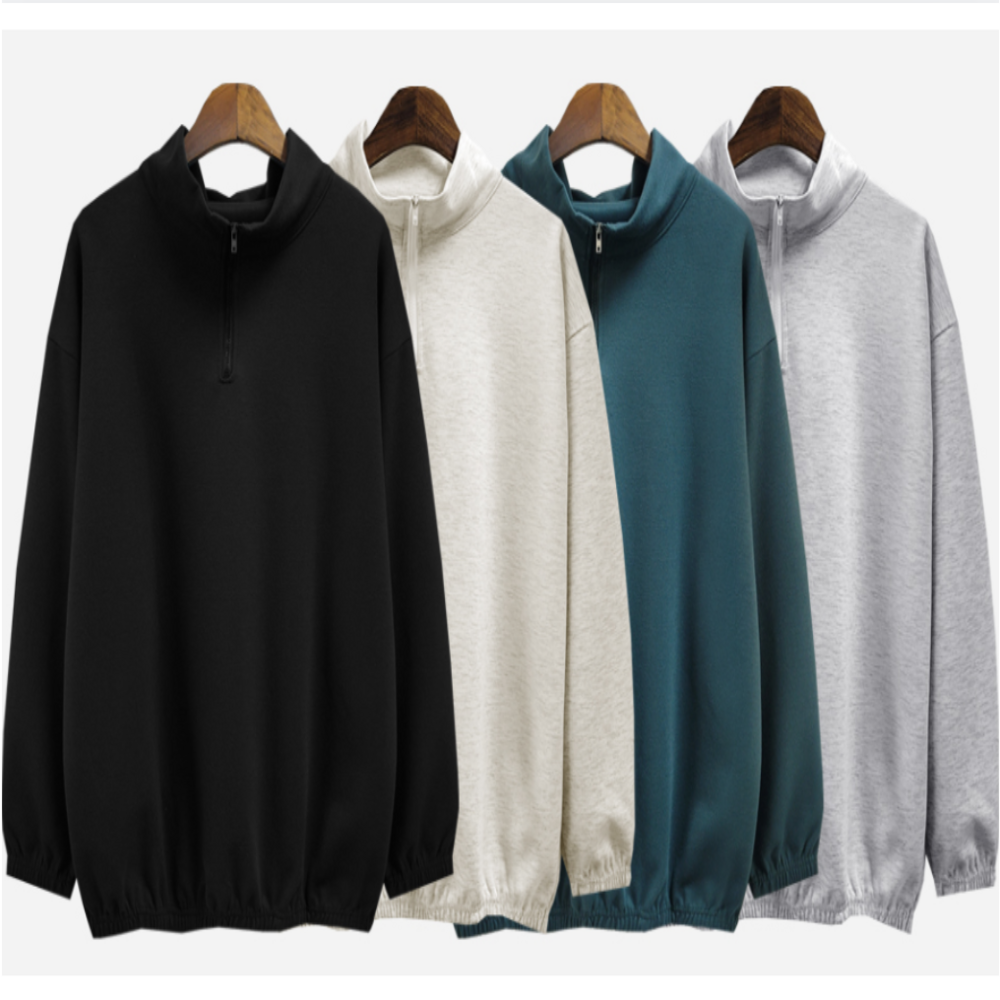 스타일과 실용성을 모두 갖춘 CP클로 남성 반집업 맨투맨으로 합리적인 가을 패션을 완성하세요!