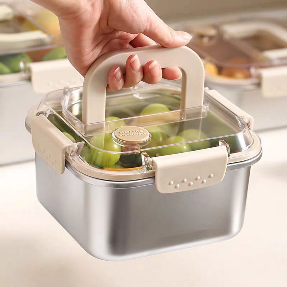 당신의 식탁을 가장 깨끗하고 건강하게 지켜줄 DS 핸디형 스테인리스 밀폐용기!