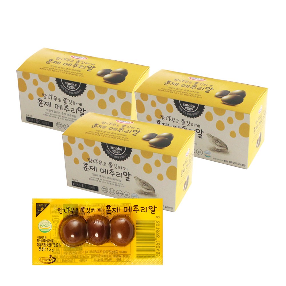 행복담기 훈제메추리알 15g 발송 (평일 오후 2시 전 결제 시), 15g, 60개