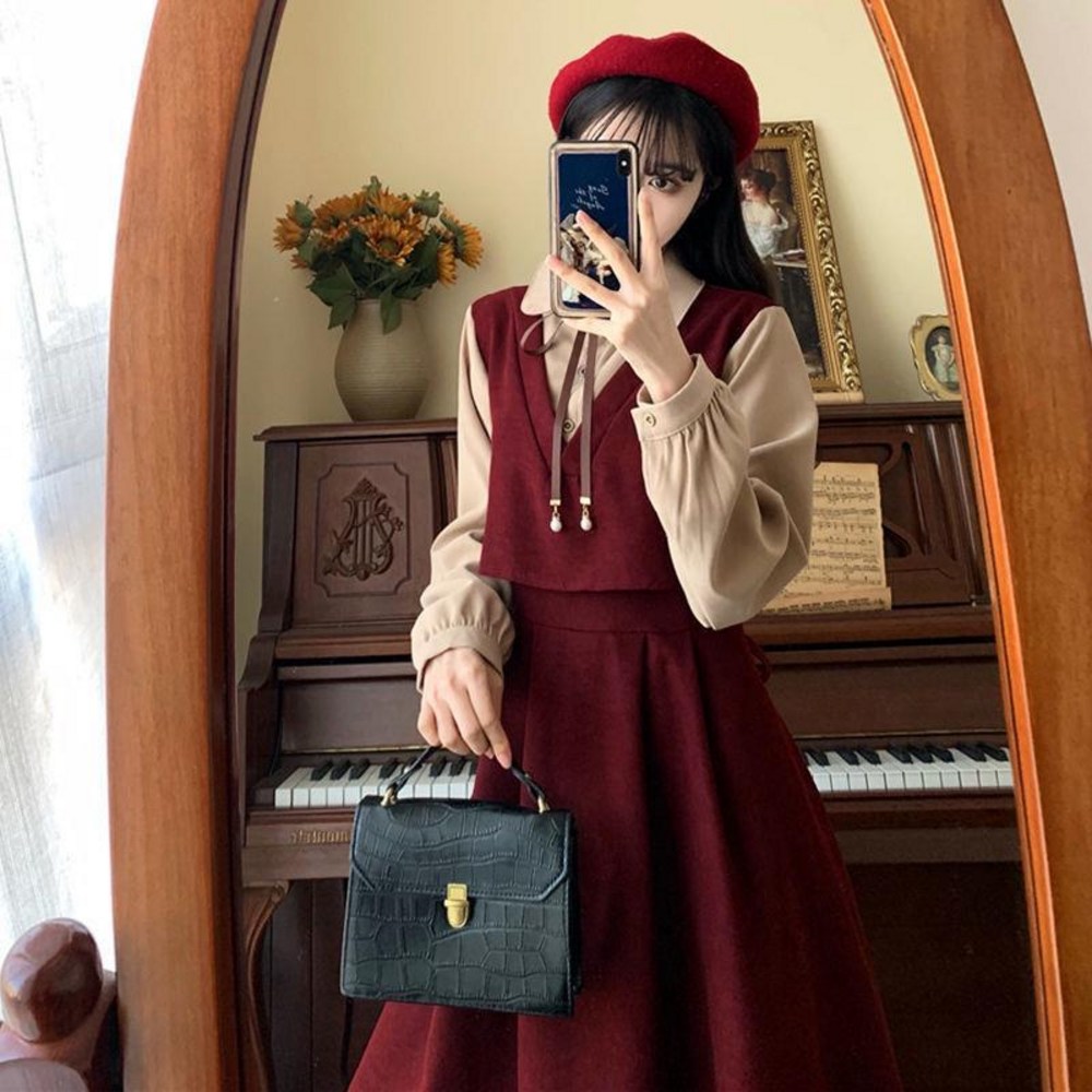 ANYOU 뷔스티에 롱원피스로 봄, 가을 스타일 완성!