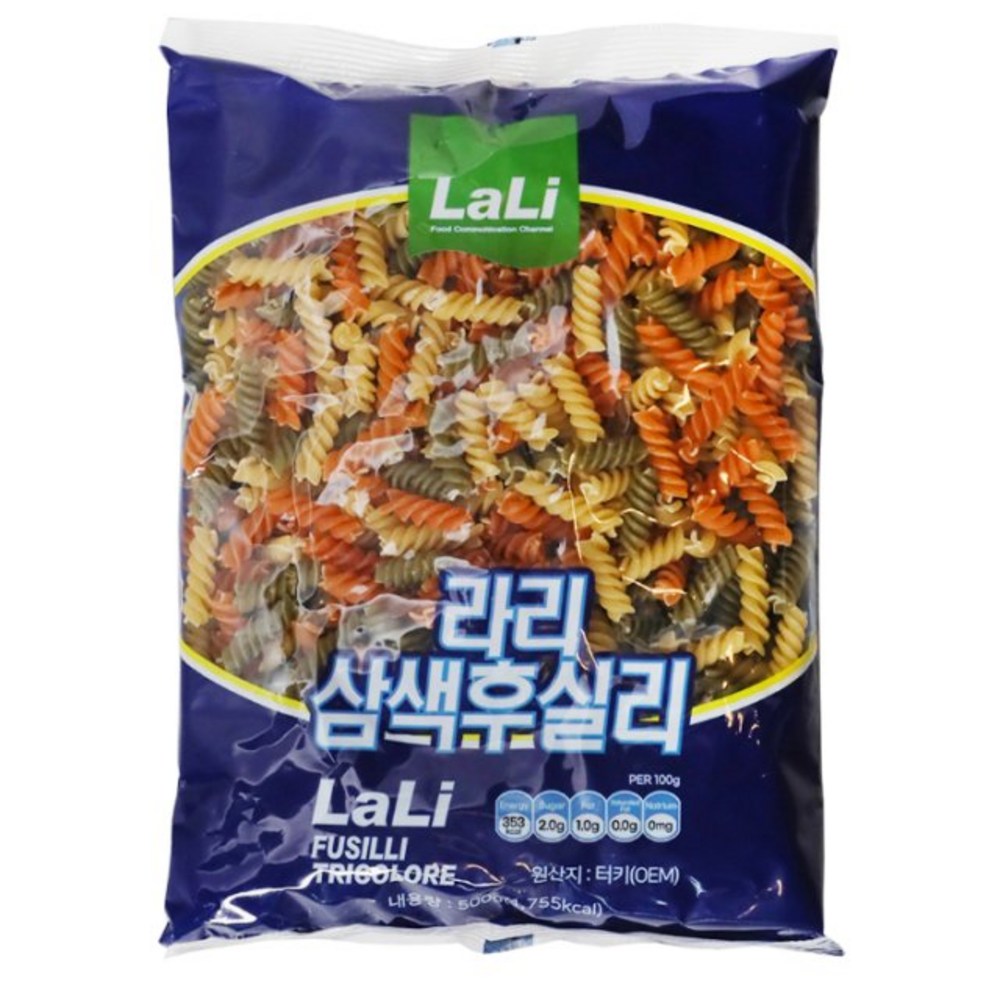 푸드올마켓의 라리 삼색후실리, 다채로운 맛의 향연 푸실리