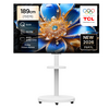 TCL 4K UHD QLED TV + 대형 무빙 스탠드 화이트 세트, 75P7L(TV), MSD58W(스탠드), 방문설치, 이동형 스탠드, 189cm(75인치)