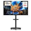 TCL 4K UHD QLED TV + 대형 무빙 스탠드 블랙 세트, 55P7L(TV), MSD58B(스탠드), 방문설치, 이동형 스탠드, 139cm(55인치)