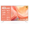 와이드뷰 4K UHD 구글 스마트 TV, 109cm(43인치), GTWV430UHD, 스탠드형, 고객직접설치