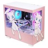 주연테크 포켓몬스터 ARGB BTF 미니타워 UV 코팅 인쇄 강화유리 PC 케이스, 뮤, 1개
