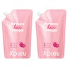 어퓨 헤어 식초 리필용 라즈베리향, 400ml, 2개