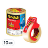 스카치 포장 박스 테이프 48mm x 25m 3625V 2+1 + 48mm x 100m 3615 + 디스펜서, 투명, 10세트