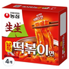 농심 생생 납작 떡볶이면, 258g, 4개