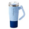 오슬로 리볼브 G 회전 핸들 텀블러, 도트블루, 950ml, 1개