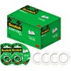 쓰리엠 스카치 매직테이프 디스펜서 2개 + 리필 4롤 18mm x 20m, 반투명, 1세트